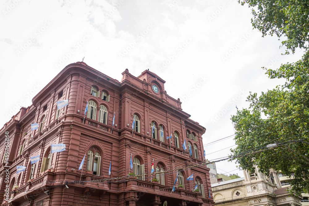 Fototapeta premium Lions Palace, municipal building of the city of Rosario, Argentina