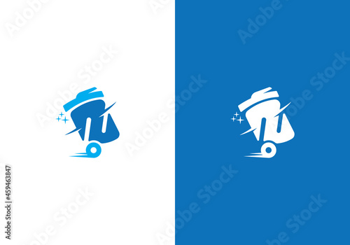 Abstract Letter Z And Garbage, Junk Removal Service Company Icon And Logo In vector