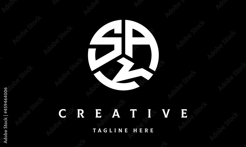 SAK creative circle three letter logo vector SAK creative circle three letter logo vector
