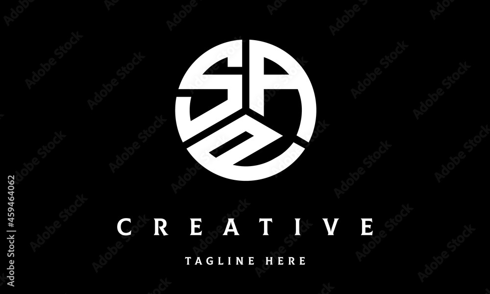 SAP creative circle three letter logo vector SAP creative circle three letter logo vector