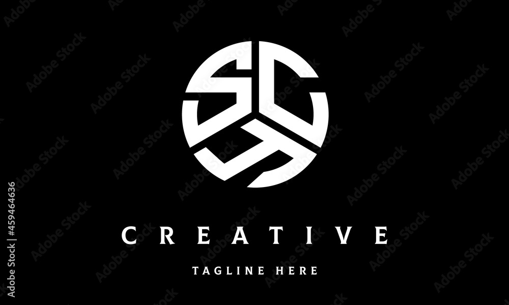 SCY creative circle three letter logo vector SCY creative circle three letter logo vector