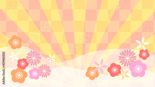 和柄の壁紙イラスト素材