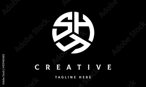 SHY creative circle three letter logo vector