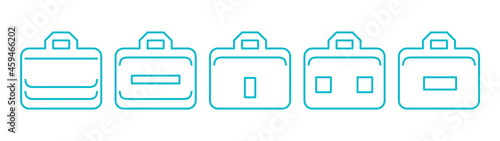 suitcases, a set of blue suitcases for travel and business