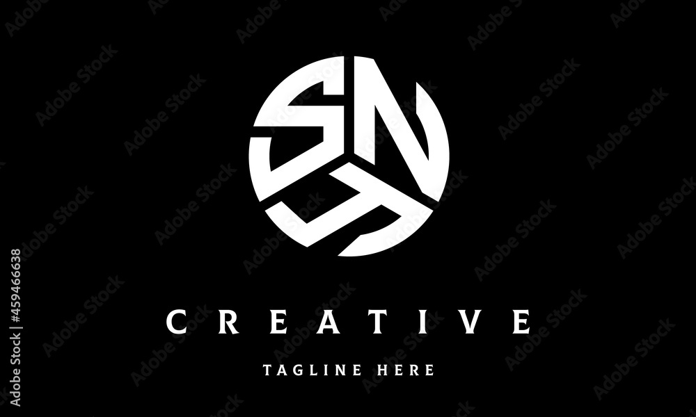 SNY creative circle three letter logo vector SNY creative circle three letter logo vector