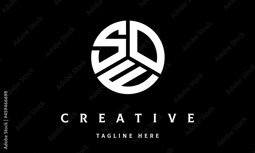 SOE creative circle three letter logo vector SOE creative circle three letter logo vector
