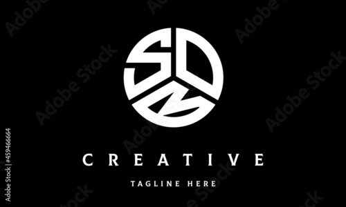 SOB creative circle three letter logo vector