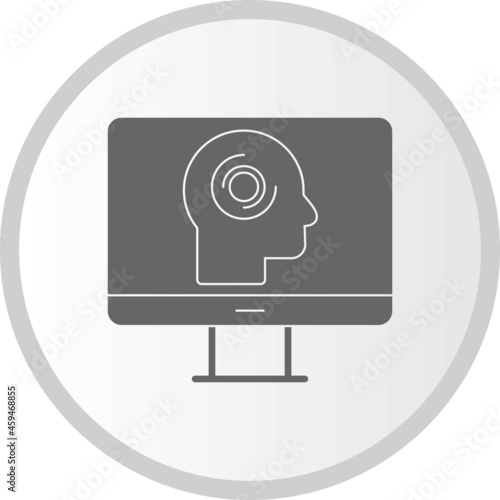  Online Psychology Glyph Circle Icon Design