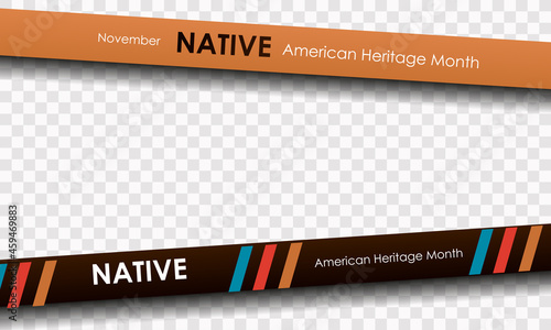 Native American Heritage Month in November. American Indian culture. National ornament.
