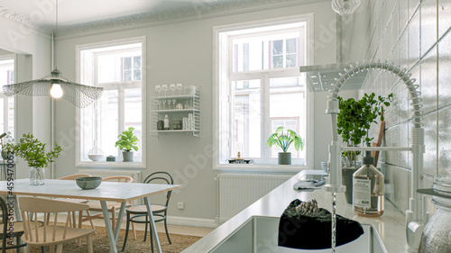Scandinavian retro vintage apartment interior  © Christian Hillebrand