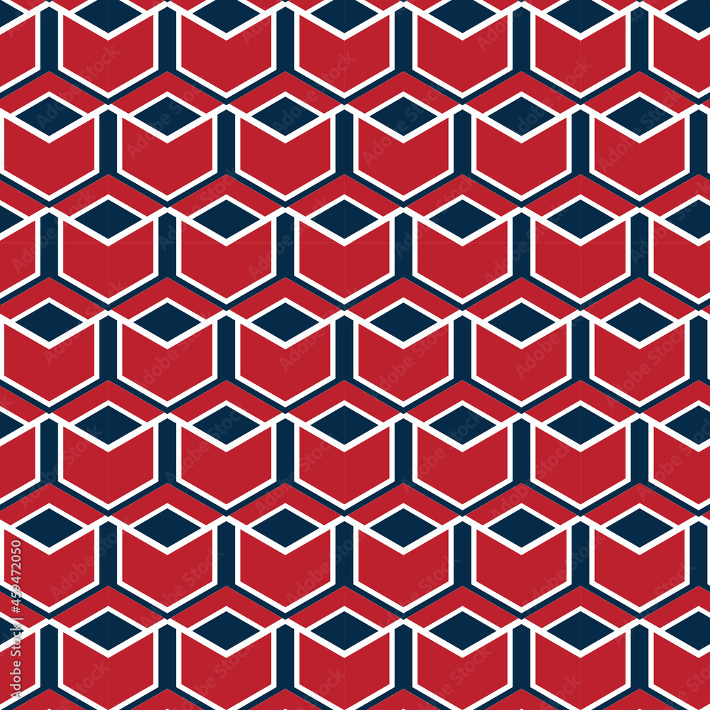 Geometric Hexagon seamless pattern vector background Geometric Hexagon seamless pattern vector background
