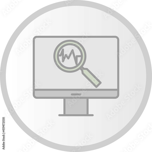 Online Diagnosis Line Filled Circle Icon Design