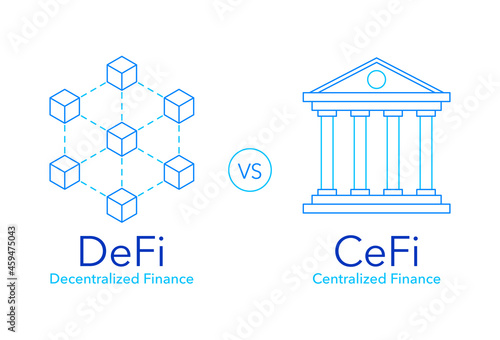 Decentralized Finance vector concept illustration