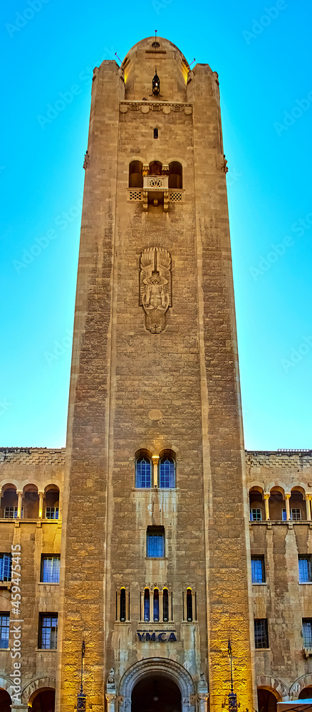 152-foot observation tower of Jerusalem International YMCA, Designed by Arthur Harmon, architect of New York City's landmark Empire State building in 1926 it was tallest building in Jerusalem. Israel