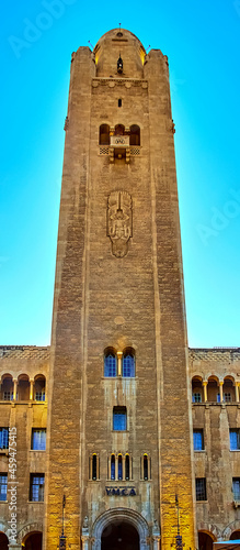 152-foot observation tower of Jerusalem International YMCA, Designed by Arthur Harmon, architect of New York City's landmark Empire State building in 1926 it was tallest building in Jerusalem. Israel photo
