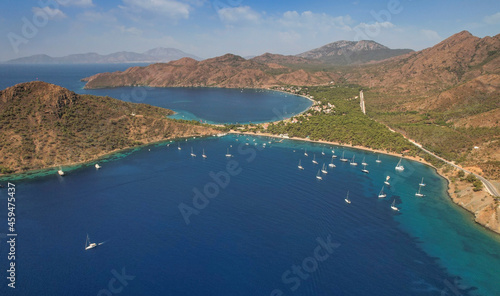 Datça -Mugla - Turkey Aktur Bay, Kovanlık Nature Park Drone Images photo