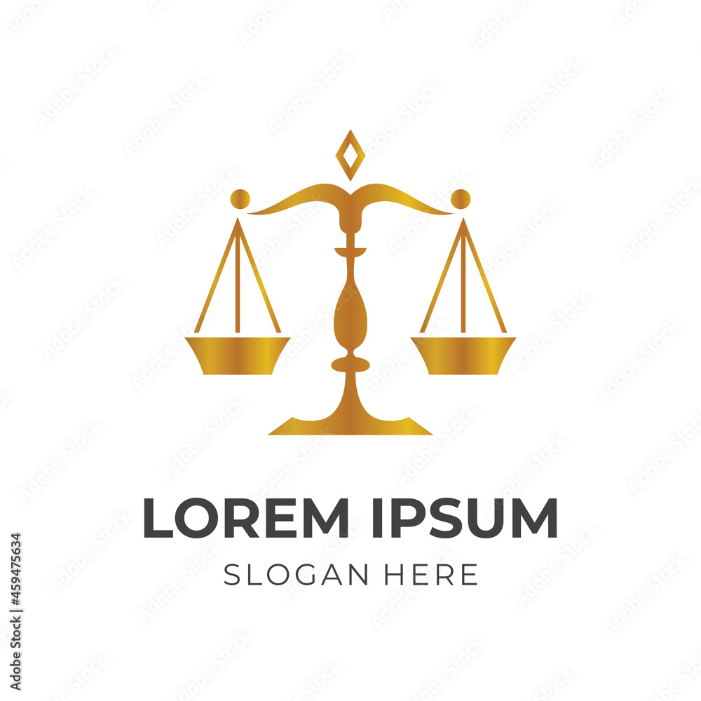 modern attorney logo design template concept vector with flat gold color style modern attorney logo design template concept vector with flat gold color style
