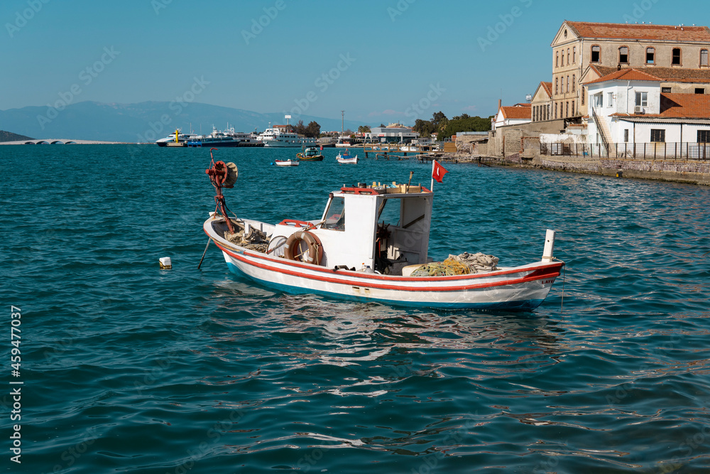 Fishing boats in Ayvalik of Turkey