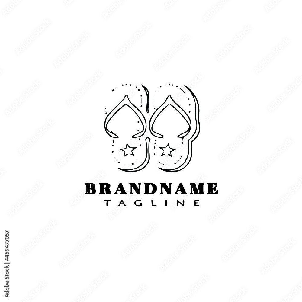 flip flop shoe logo icon design template vector flip flop shoe logo icon design template vector