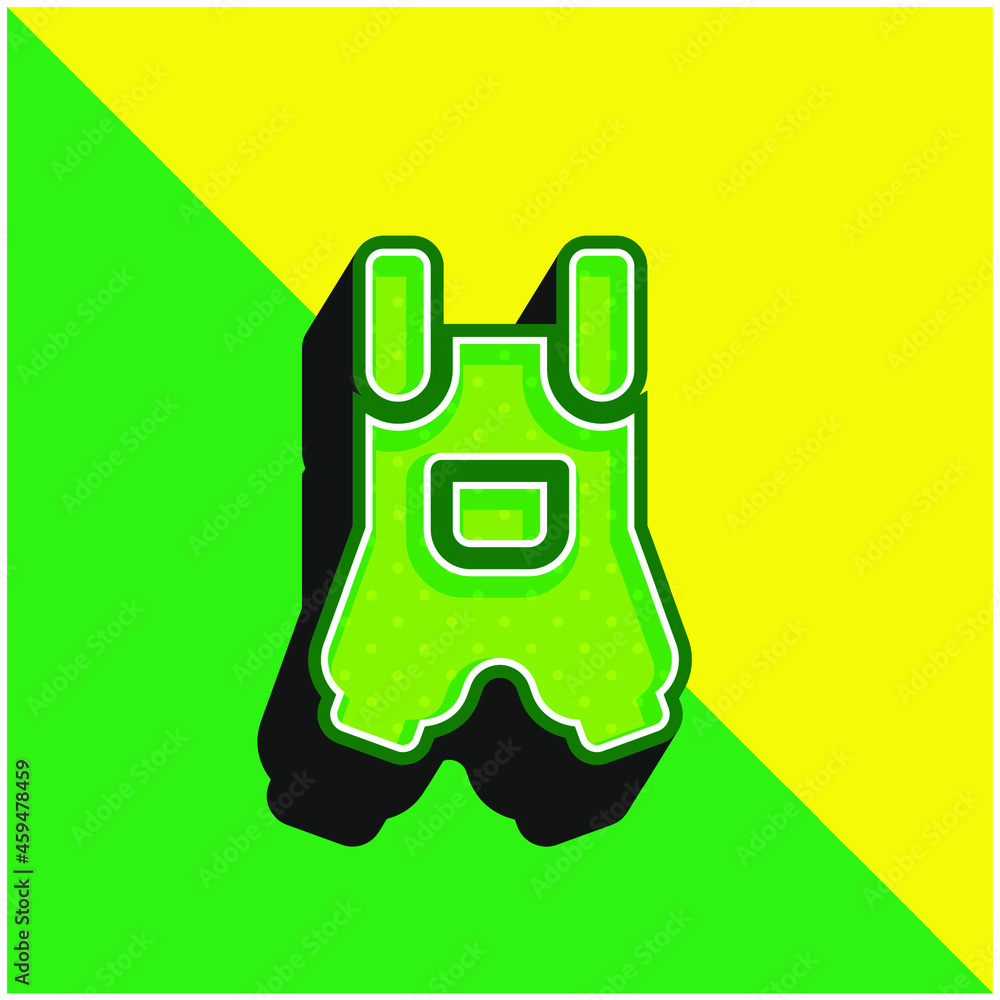 Baby Clothing Green and yellow modern 3d vector icon logo Baby Clothing Green and yellow modern 3d vector icon logo