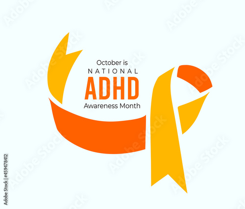 October is ADHD Awareness Month. Vector illustration