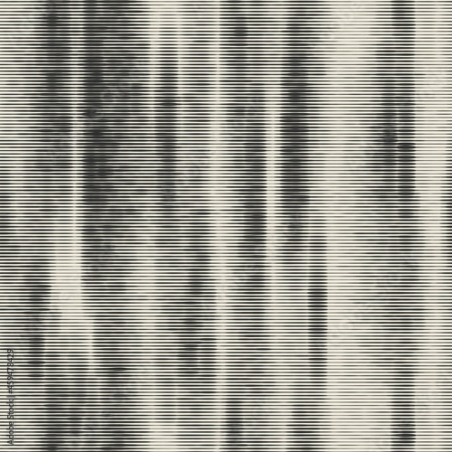 Seamless monochrome urban degrade striped effect in vector repeat graphic motif for print. Vector illustration. Modern worn aged fashion motif. Rough glitch effect. Abstract neutral material textile.