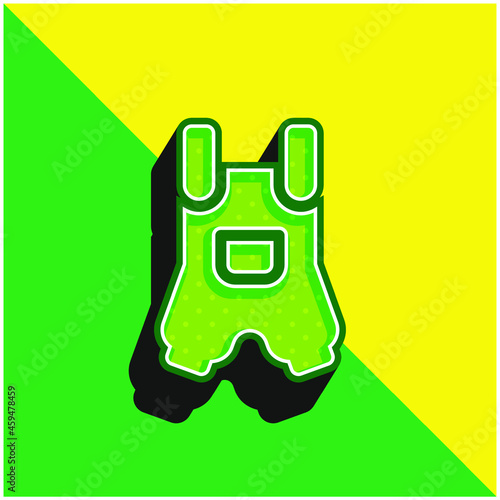 Baby Clothing Green and yellow modern 3d vector icon logo