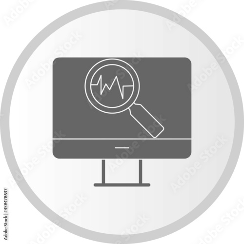 Online Diagnosis Glyph Circle Icon Design