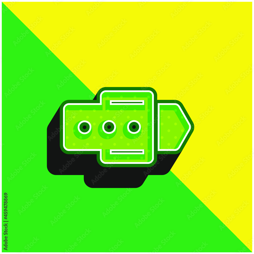 Belt Shopping Product Green and yellow modern 3d vector icon logo Belt Shopping Product Green and yellow modern 3d vector icon logo