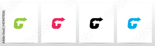 Exchange Arrows On Letter Logo Design C