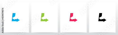 Exchange Arrows On Letter Logo Design L
