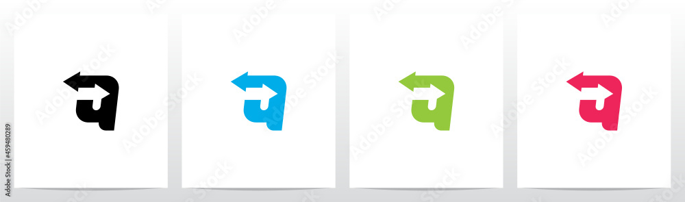 Exchange Arrows On Letter Logo Design Q Exchange Arrows On Letter Logo Design Q