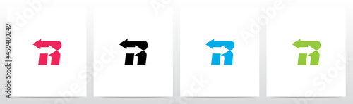 Exchange Arrows On Letter Logo Design R