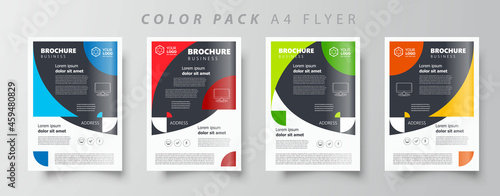 Set Flyer cover templae design circles theme 