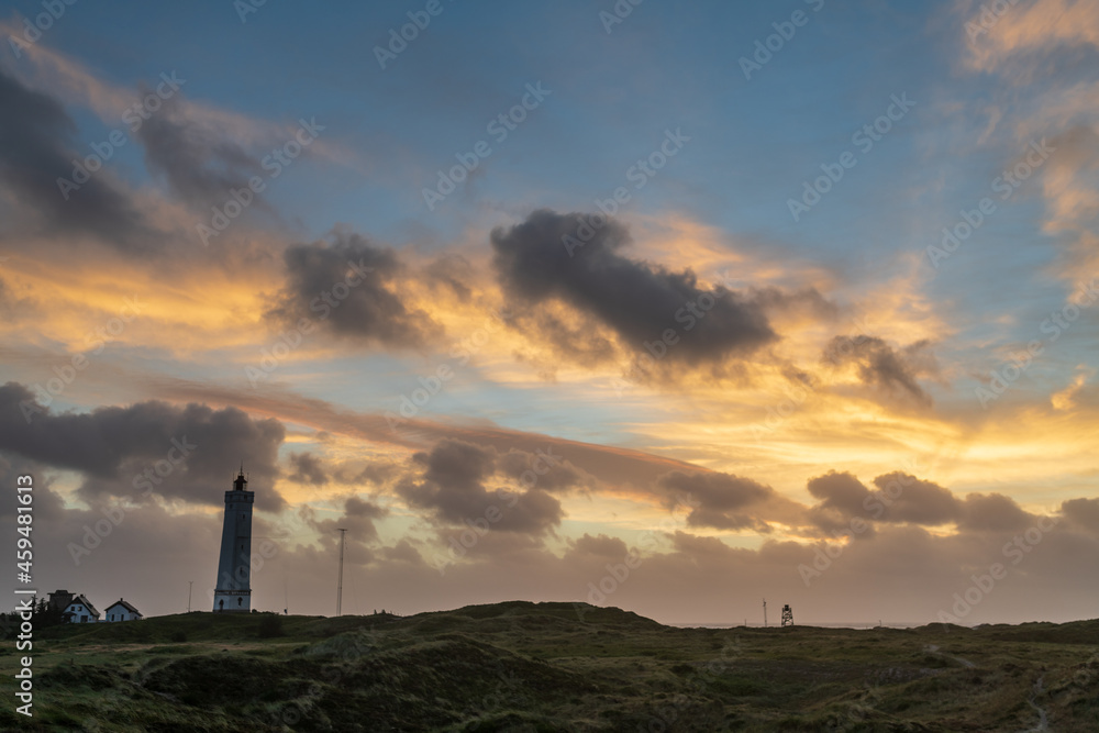 lighthouse at sunset