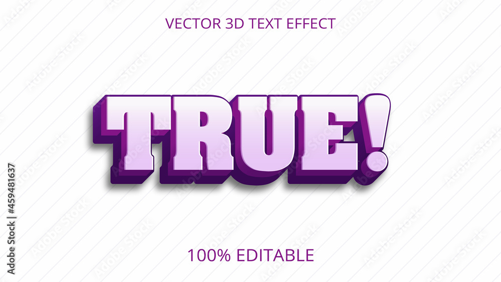 True 3D text effect creative design True 3D text effect creative design
