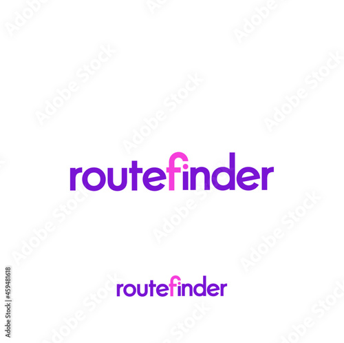 Route finder logo design concept