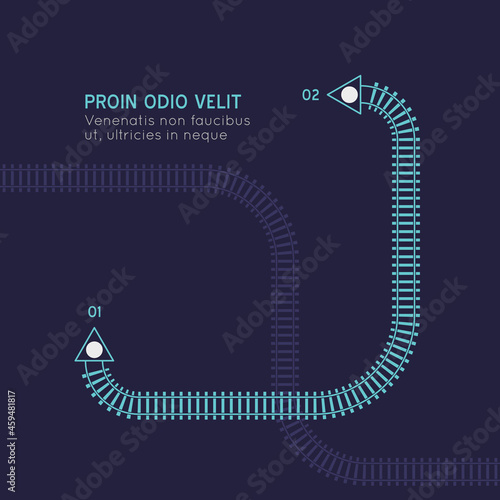  Vector flat style ciry railway scheme. Subway stations map top view