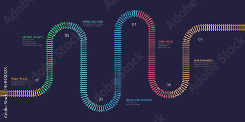  Vector flat style ciry railway scheme. Subway stations map top view
