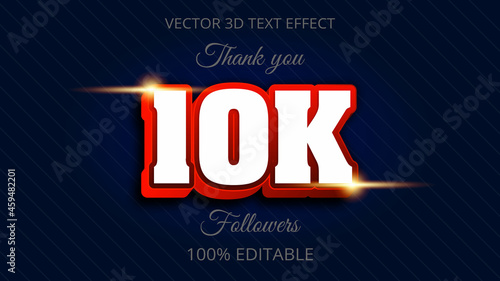 10k 3d text effect creative design 