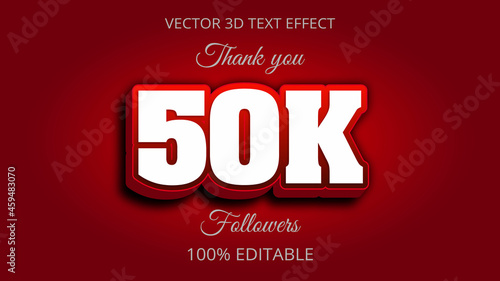 50k 3d Editable text effect design
