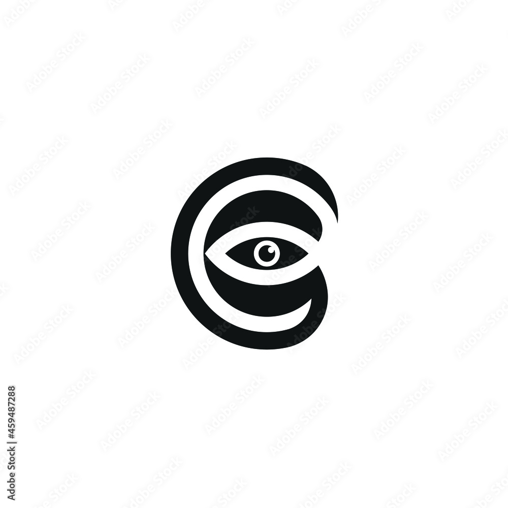 Initials C G, Illustration of Leaf Eye Vector Template, Abstract Logo Design Initials C G, Illustration of Leaf Eye Vector Template, Abstract Logo Design