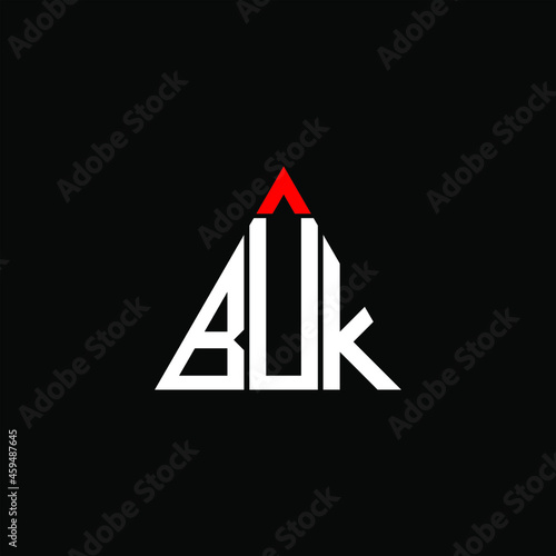 BUK letter logo creative design. BUK unique design
