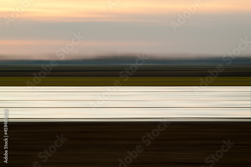 Abstract landscape, the fake white road, long exposure