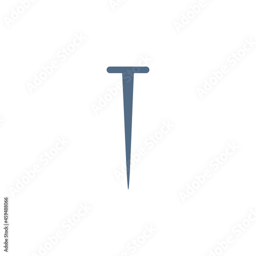Archaeological chisel tool for crushing stones flat vector illustration isolated.