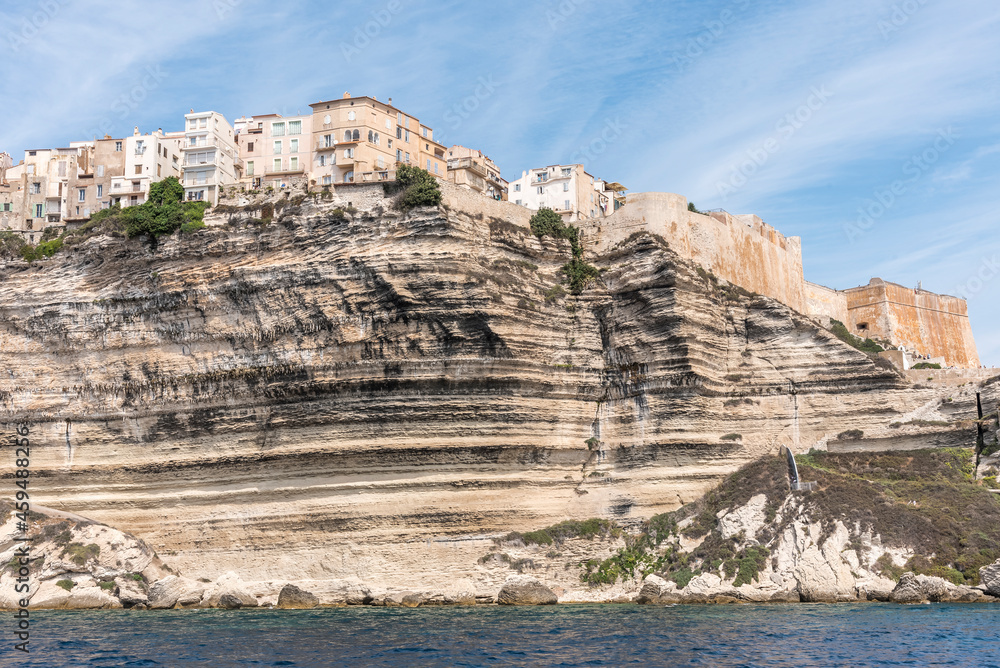 limestone cliffs in bonifaccio Corsica