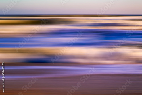 Abstract seascape background, motion blurred, long exposure.