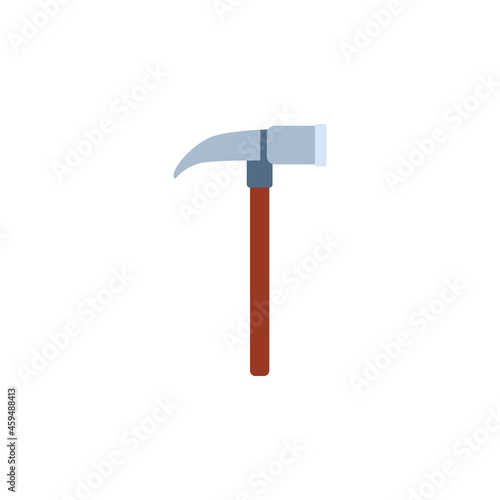 Pickaxe or pick mining and archeological tool flat vector illustration isolated.