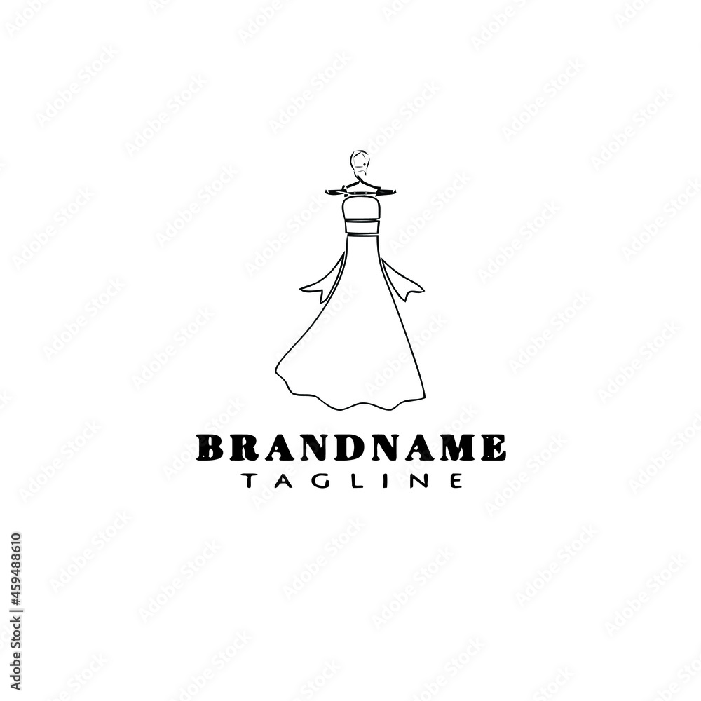 bridesmaid logo cartoon icon design template simple isolated vector illustration