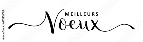 Bannière calligraphique vecteur MEILLEURS VOEUX
